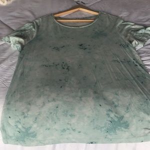 T-shirt vert tie dye
